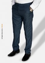Shark Blue Slim Fit Dress Trousers -DP-1019