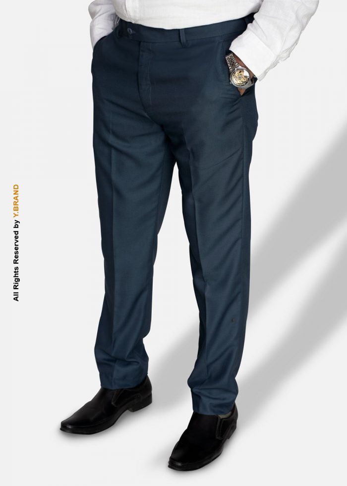 Shark Blue Slim Fit Dress Trousers -DP-1019 1 Shark Blue Slim Fit Dress Trousers -DP-1019