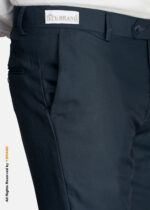 Shark Blue Slim Fit Suiting Dress Trousers