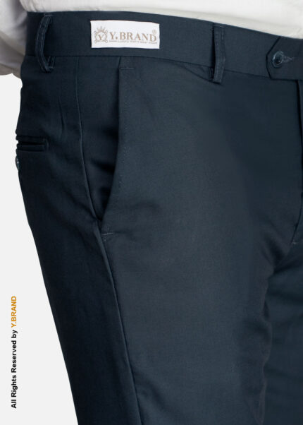 Shark Blue Slim Fit Suiting Dress Trousers