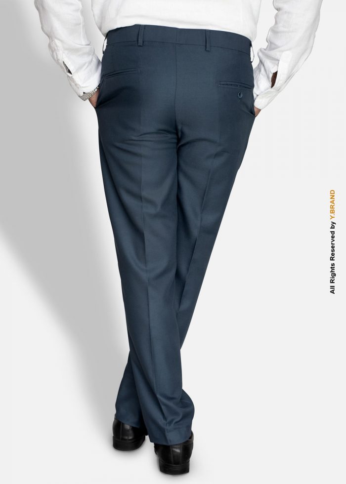 Shark Blue Slim Fit Dress Trousers -DP-1019 3 Shark Blue Slim Fit Dress Trousers -DP-1019