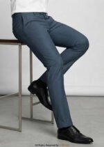 Shark Blue Slim Fit Suiting Dress Trousers – DP-1019 | YBRAND