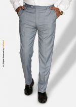 Pearl Gray Slim Fit Dress Trousers -DP-1020