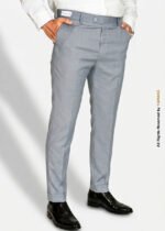 Pearl Gray Slim Fit Dress Trousers – DP-1020 | YBRAND