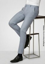 Pearl Gray Slim Fit Dress Trousers – DP-1020 | YBRAND