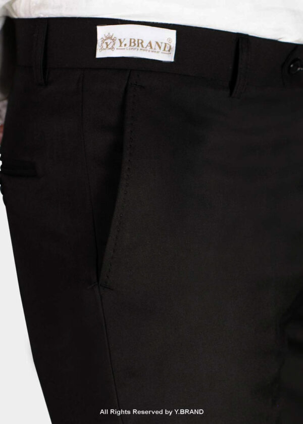 Plain Black Slim Fit Dress Trouser – DP-1022 | YBRAND 2 Plain Black Slim Fit Dress Trouser – DP-1022 | YBRAND