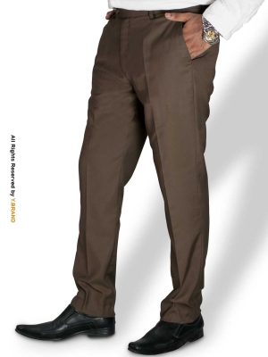 Walnut Brown Slim Fit Dress Trousers- DP-1023