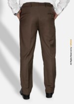 Walnut Brown Slim Fit Dress Trousers – DP-1023 | YBRAND - Image 3