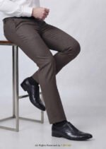 Walnut Brown Slim Fit Dress Trousers – DP-1023 | YBRAND