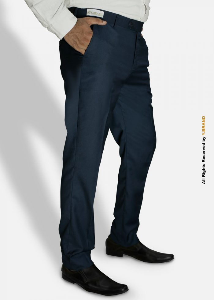 Midnight Navy Slim Fit Dress Trousers- DP-1024 2 Midnight Navy Slim Fit Dress Trousers- DP-1024