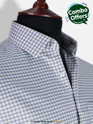 Royal classic three tone small check Dress shirt FS-1030