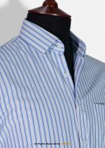 Cornflower Blue Striped formal shirt FS-1031