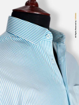 Classic Turquoise striped formal shirt FS-1032