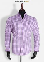 Purple Gingham check formal shirt FS-1033