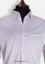 Stretchable Two tone check formal shirt FS-1035