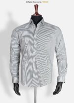 Business Black and white striped formal shirt FS-1036 - Image 4