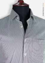 Business Black and white striped formal shirt FS-1036 - Image 2