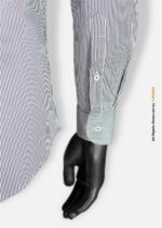 Business Black and white striped formal shirt FS-1036 - Image 3