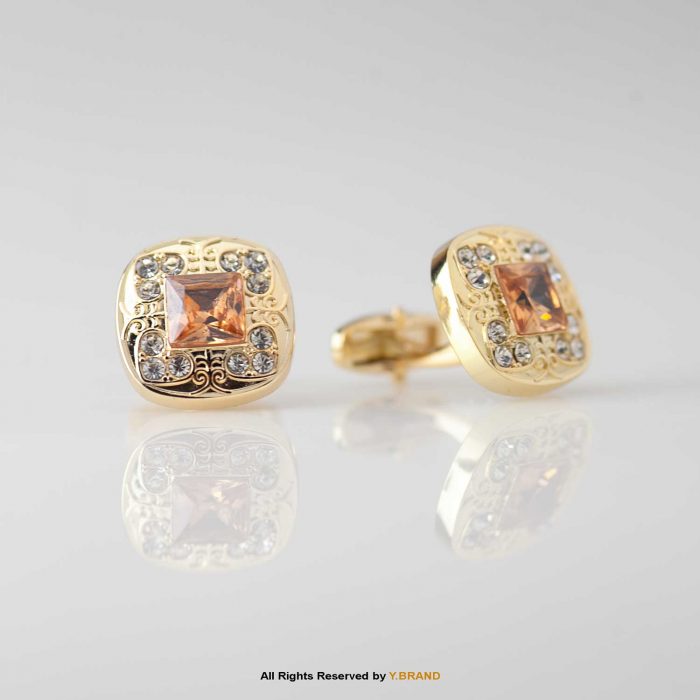 Premium Jewel Cufflinks with Zircon & Diamonds-CL-1091 1 Premium Jewel Cufflinks with Zircon & Diamonds-CL-1091