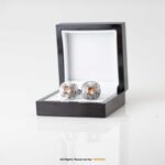 Premium Jewel Cufflinks with Zircon & Diamonds-CL-1091 - Image 3