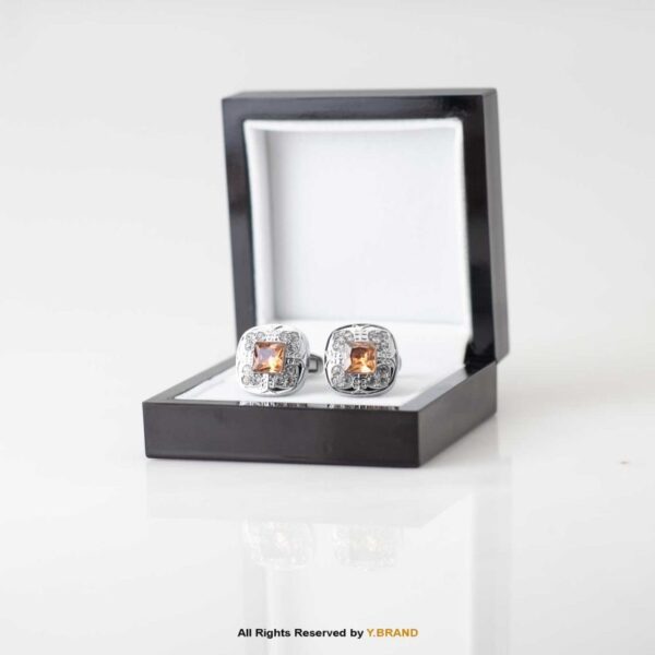 Premium Jewel Cufflinks with Zircon & Diamonds-CL-1091 3 Premium Jewel Cufflinks with Zircon & Diamonds-CL-1091