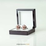 Sterling Silver Star Cufflinks with Zircon & Diamonds-CL-1094