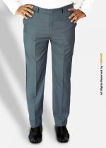 Gray Micro check Trousers with Black side stripe- DP-1025
