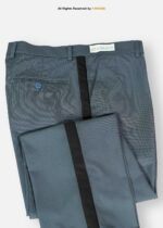 Gray Micro Check Dress Pant with Black Side Stripe – DP-1025 | YBRAND - Image 5