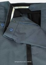 Gray Micro Check Dress Pant with Black Side Stripe – DP-1025 | YBRAND - Image 6