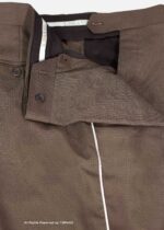 Brown Micro Check with white piping Dress Pant - DP-1027 - Image 5