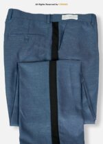 Pearl Aegean Micro Check Trousers with Black Stripe – DP-1028 | YBRAND - Image 4