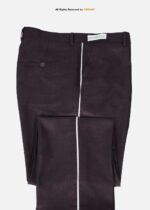 Pearl Maroon Micro Check Dress Trousers DP-1029 | YBRAND - Image 5