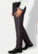 Pearl Maroon Micro Check Dress Trousers DP-1029 | YBRAND
