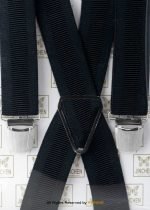 Black Wide Braces, Heavy Duty Strong Clips Suspender for men-SB-1026