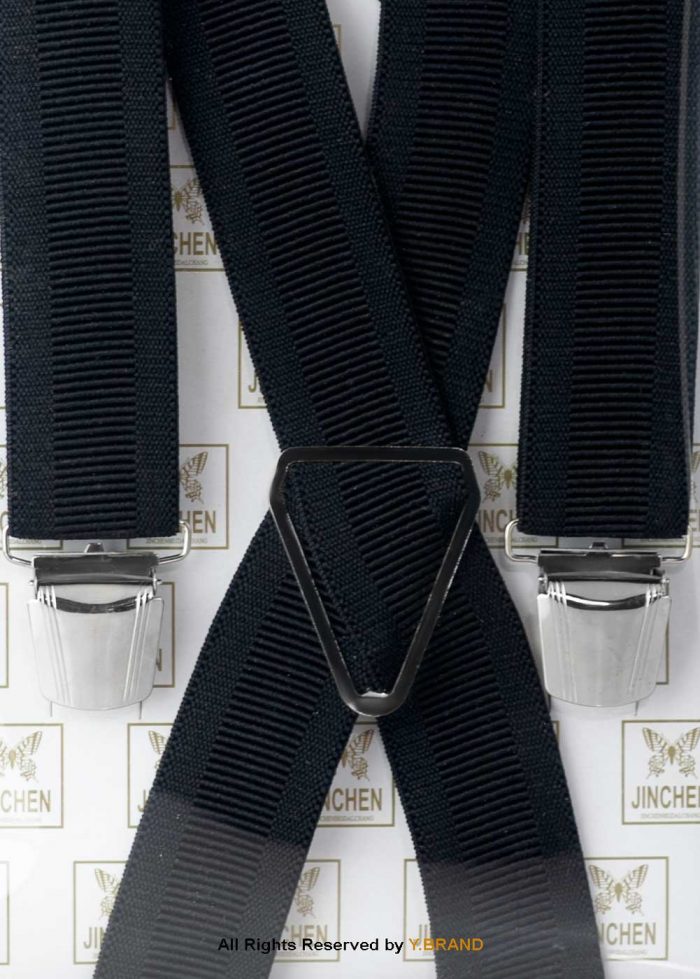 Black Wide Braces, Heavy Duty Strong Clips Suspender for men-SB-1026 2 Black Wide Braces, Heavy Duty Strong Clips Suspender for men-SB-1026