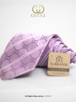 YBRAND-Classic GG Pattern Silk Necktie for men-T-103