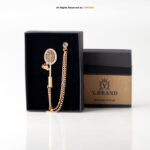 Badminton unisex brooch with a Chain Tassel B-1099 - Image 2