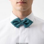 Aqua Check PATTERN BOW TIE BT-1015