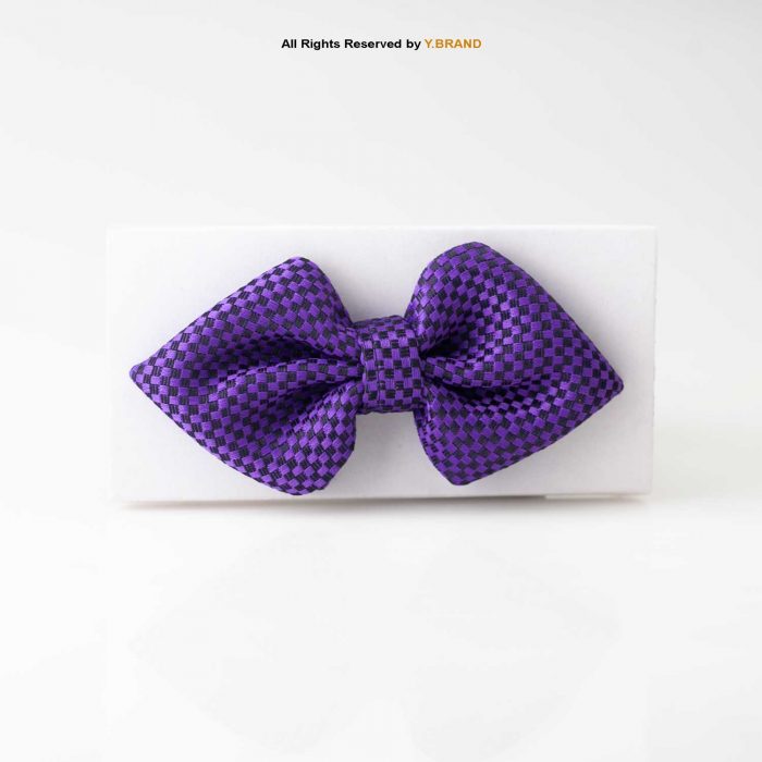 Purple Check PATTERN BOW TIE BT-1017 1 Purple Check PATTERN BOW TIE BT-1017