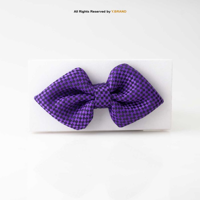 Purple Check PATTERN BOW TIE BT-1017 3 BT 1017