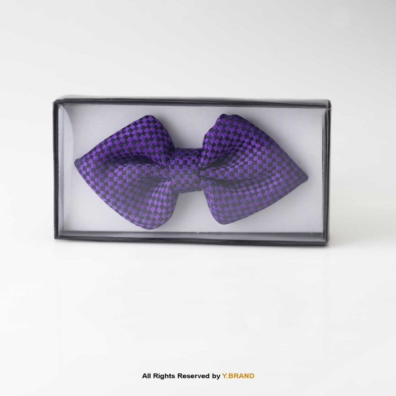 Purple Check PATTERN BOW TIE BT-1017 4 BT 1017a