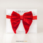 Red Butterfly Velvet Tuxedo Neck Bow Tie