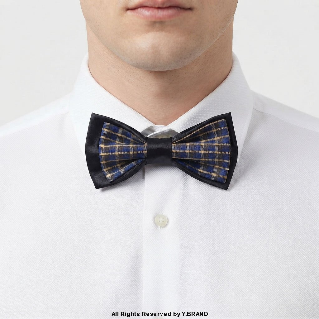 BT-1026d Stylish double fabric Neck Bow Tie BT-1026 - Image 1