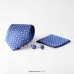 Y.BRAND-Three Tone Pattern Tie and Cufflink Gift Set-TS-020 - Image 2