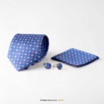 Y.BRAND-Three Tone Pattern Tie and Cufflink Gift Set-TS-020