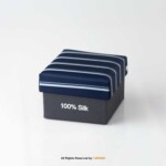 Y.BRAND-Blue and White Pin Stripped Tie and Cufflink Gift Set-TS-026 - Image 3