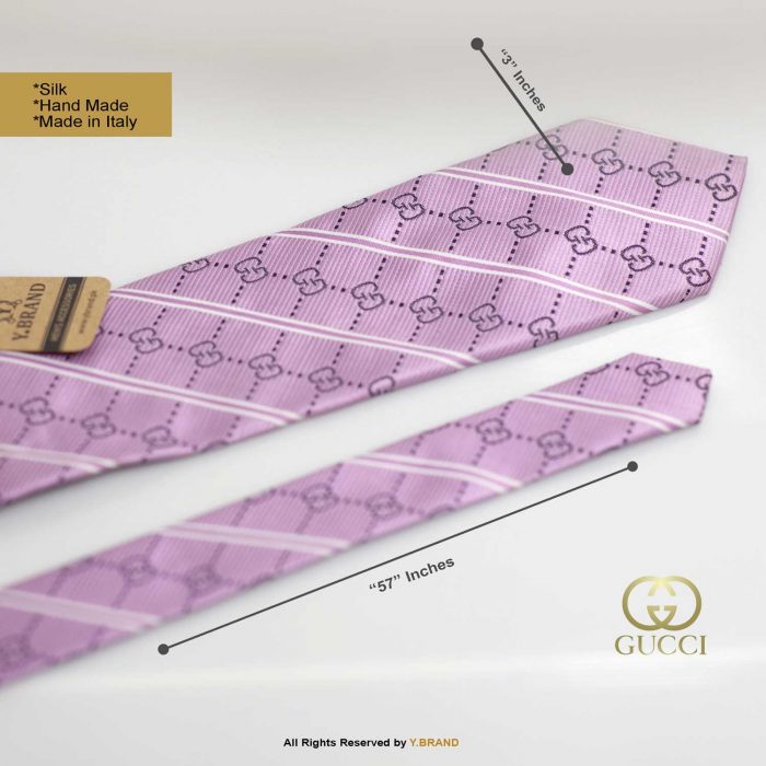 YBRAND-Classic GG Pattern Silk Necktie for men-T-103 2 YBRAND-Classic GG Pattern Silk Necktie for men-T-103