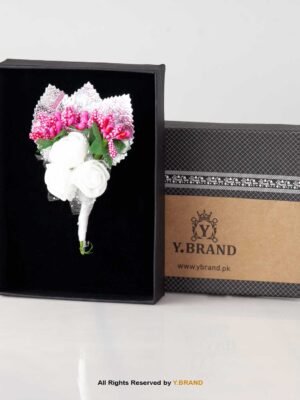 White Boutonniere Brooch B-1118
