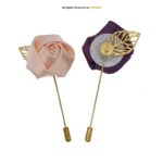 YBRAND-Royal Flower Lapel Pins for men-LP-037 - Image 2