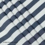 Blue White Linen Bold Striped Fabric YCS-1023 - Image 5